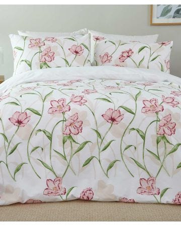 Pink Floral Duvet Set