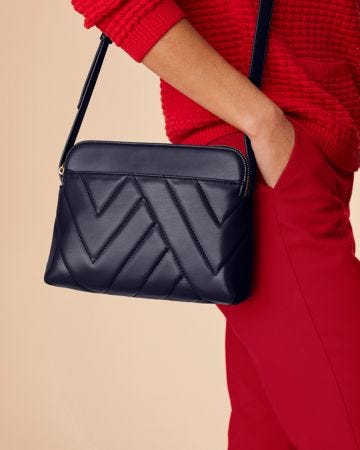 Chevron Quilted-look Bag 
