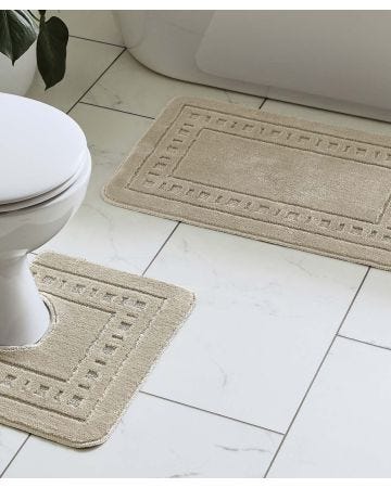 Armoni Non-Slip Pedestal & Bath Mat Set