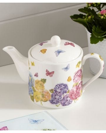 Hydrangea Fine China Teapot