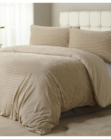 Ribbed Fleece Duvet Set