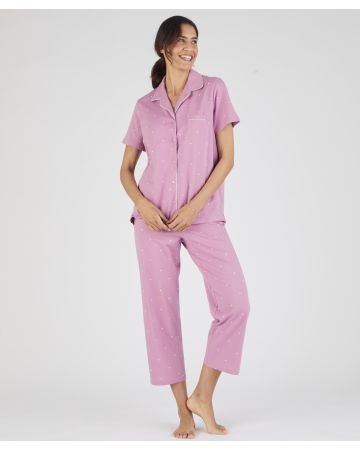 Print Short Sleeve Jersey Pyjamas 