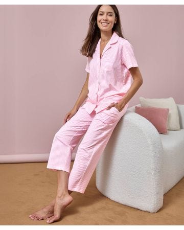 Print Short Sleeve Jersey Pyjamas 