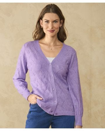 Thermolactyl Stitch Detail Cardigan