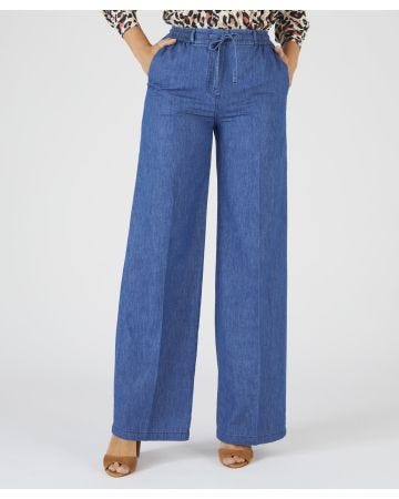 Cotton Wide-leg Trousers