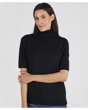 Short Sleeve Roll Neck Jumper