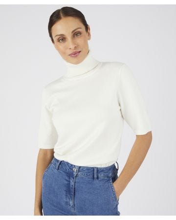 Short Sleeve Roll Neck Jumper