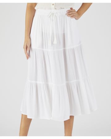 Crinkle Tiered Skirt