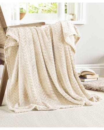 Pack of 2 Soft Fleece Throws