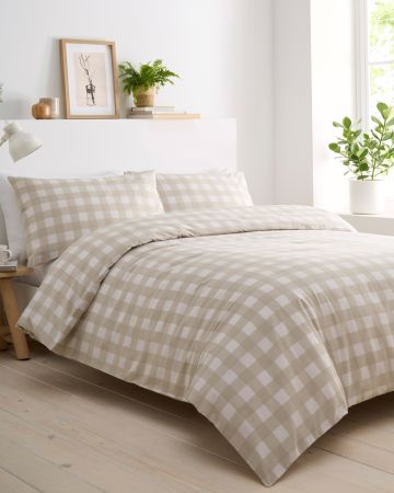 Gingham Cotton Blend Duvet Set 