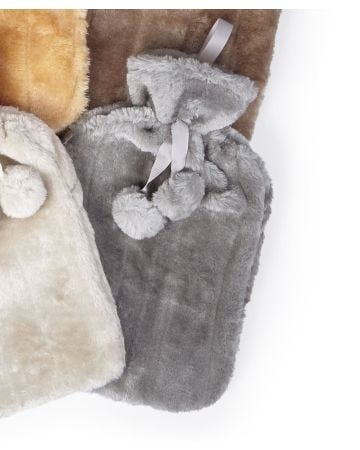 Hot Water Bottle & Faux Fur Cover