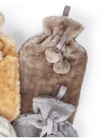 Hot Water Bottle & Faux Fur Cover