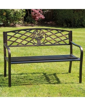 Coalbrookdale garden bench bronze