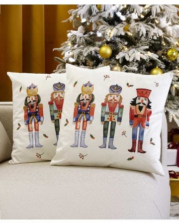 Pack of 2 Nutcracker Cushion Covers