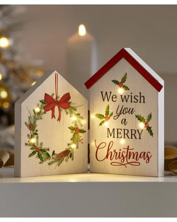 Folding House Christmas Decoration