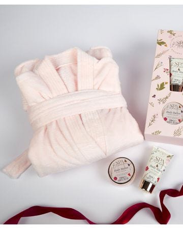 Bath Robe & Bodycare Gift Set