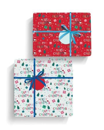 Merry Christmas bumper gift wrap