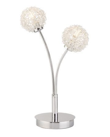 2 Light Chrome Table Lamp