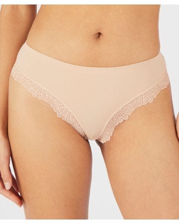 Lace Leg Trim Midi Brief 