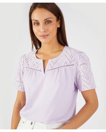 Embroidered Detail Top