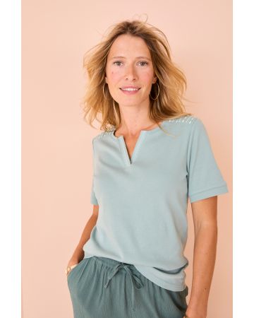 Embroidered Cotton T-shirt 