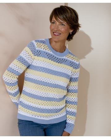 Pointelle Stripe Jumper 