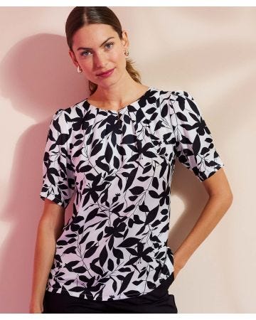 Monochrome Printed Blouse