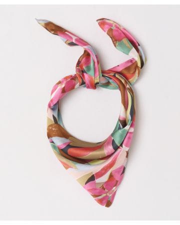 Floral Print Square Scarf