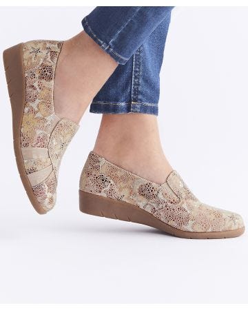 Printed Slip On Moccasin