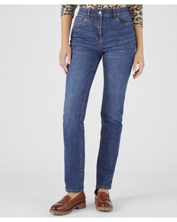Denim Straight-leg Trousers