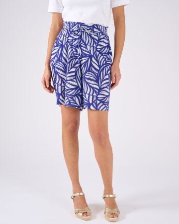 Crinkle Print Shorts 