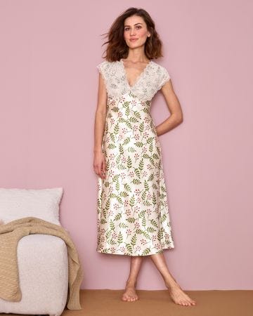Satin Print Nightdress 