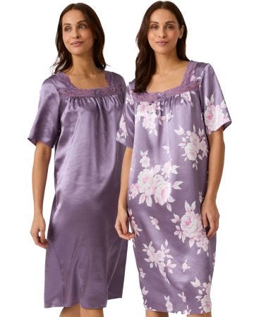 Pack of 2 Satin Nightdresses 
