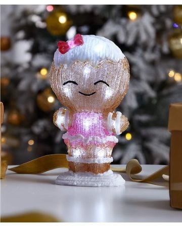 LED Gingerbread Girl Ornament
