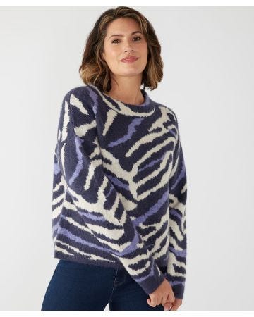 First Avenue Zebra Knit Jumper