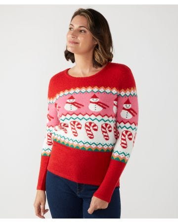 First Avenue Festive Snowman Jumper