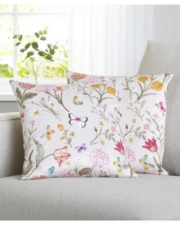 Pack of 2 Floral Butterfly Cushion Covers