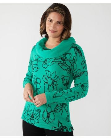 First Avenue Cashmilion Tunic with Snood