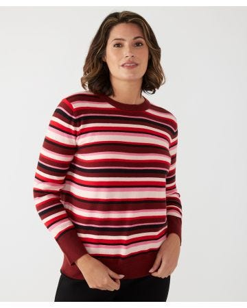 First Avenue Crew Neck Stripe Jumper