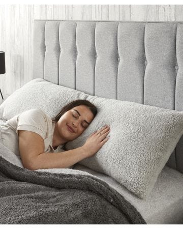 Teddy Fleece Bolster Pillow 
