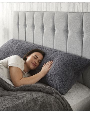 Teddy Fleece Bolster Pillow