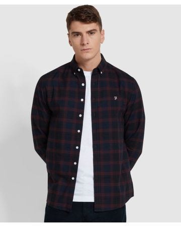 Farah Oxford Check Long Sleeved Shirt
