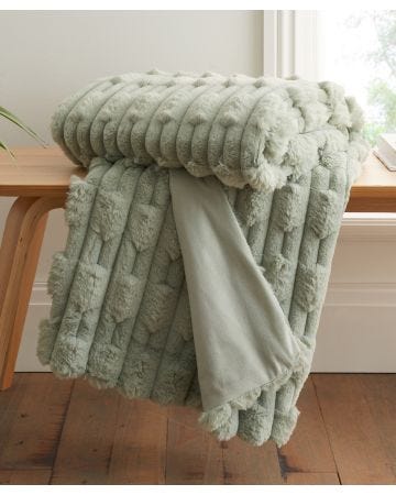 Carved Faux Fur Bedspread