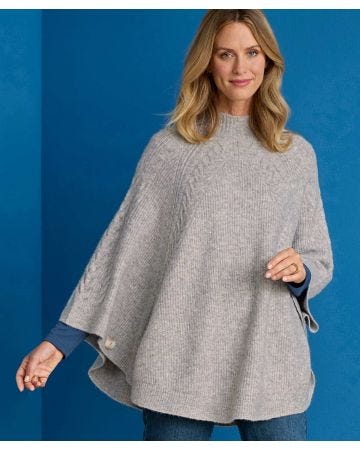 Thermolactyl Cable Detail Poncho 