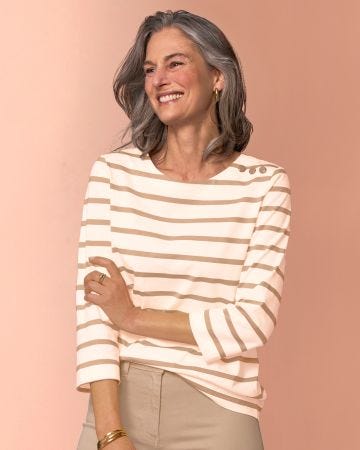 Stripe Breton Style Top 