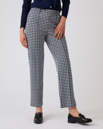 Check Jersey Trousers 