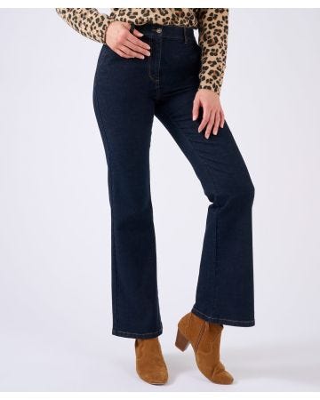 Denim Flare Trousers