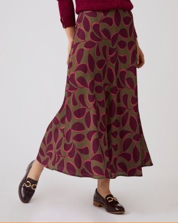 Pull-on Leopard Print Skirt 