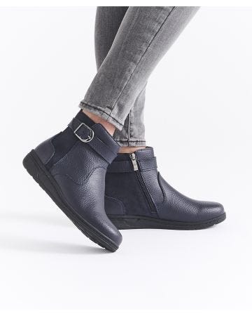 Amortyl Buckle Trim Ankle Boots 