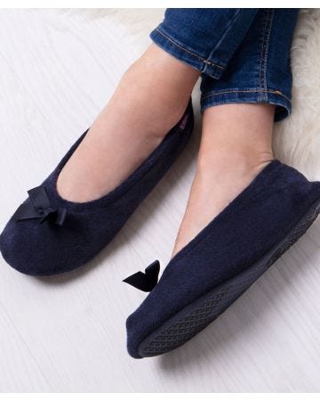Totes Isotoner Ladies Terry Ballerina Slippers